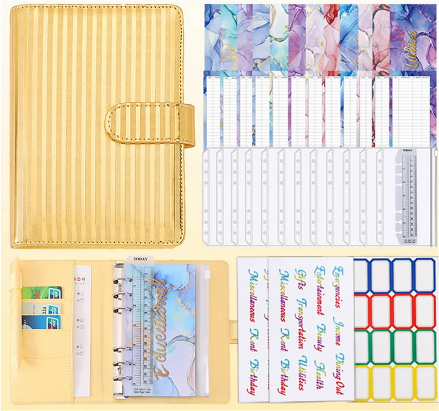 

A6 Money Budget Planner Binder With Zipper Envelopes, Cash Envelopes For Budgeting, Money Organizer For A6 Cash Budget Binde