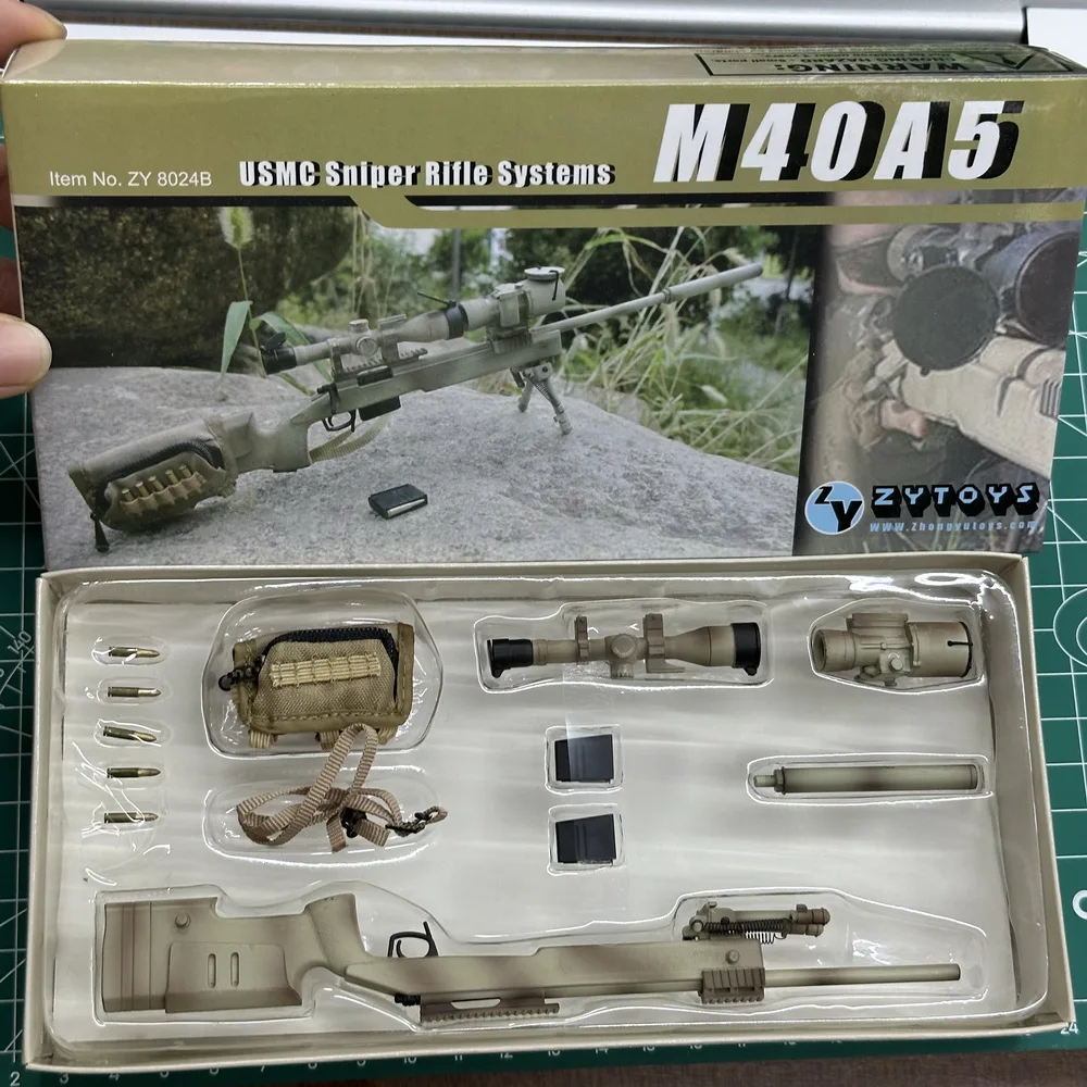 ZY8024B 1/6 مقياس M40A5 بندقية قنص USMC نموذج بلاستيكي لشخصيات الحركة 12 بوصة ملحقات ألعاب عسكرية للجيش الجندي #1