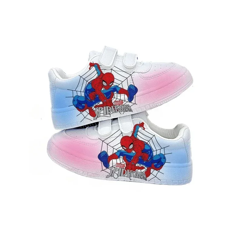 Disney kids cartoon Captain America Spider-Man cute Casual shoes soft sports shoes for gift EU size 25-38