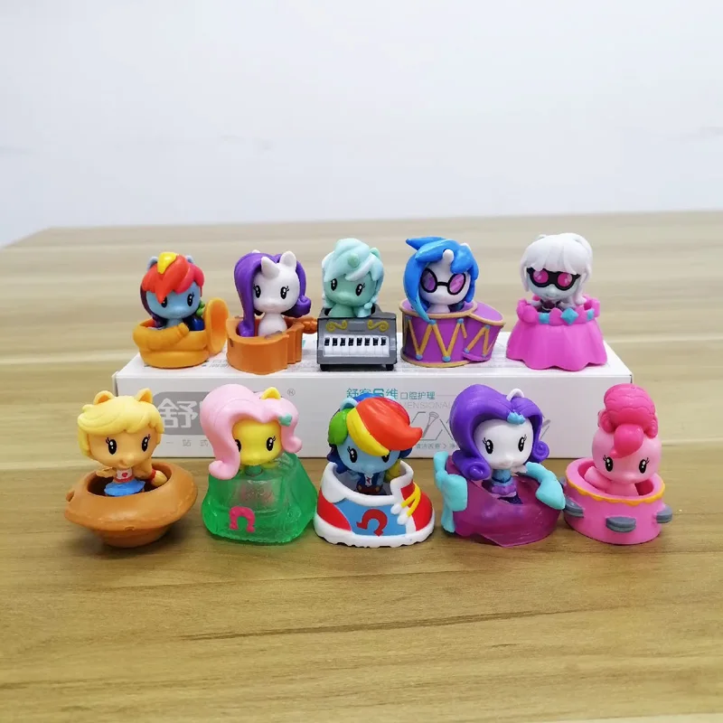 Hasbro My Little Pony Twilight Sparkle Rainbow Dash Applejack Rarity Fluttershy Pinkie Pie Actionfiguren-Sammlung Ornamente
