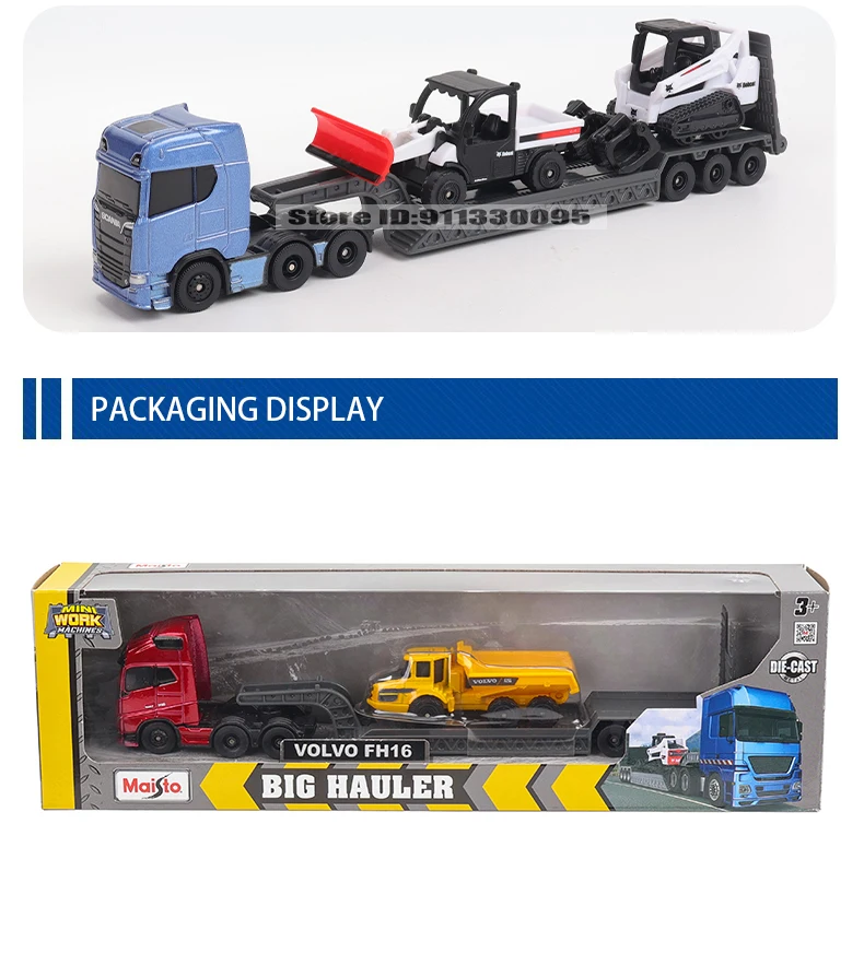 Maisto 1:64 SCANIA 770 S Volvo Gabelstapler Transportfahrzeug Bagger Druckguss Präzisionsmodellauto Modellsammlung Geschenk – Detail 7