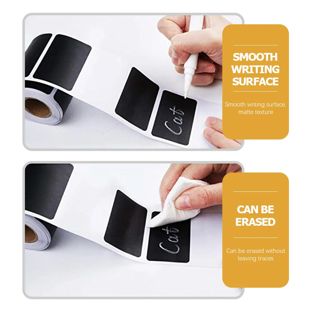 

120 листов наклеек-досок для письма мелом, самоклеящиеся, без клея, для маркировки контейнеров, полок, банок, коробок, водонепроницаемые, не выцветают