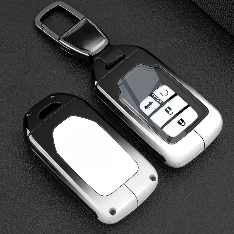 Zinc Alloy Car Key Case Cover for Honda HRV Protective Keychain Key Bag Set Keyless Personality Style Interior Accessorie 6
