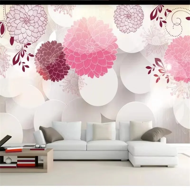 

Papel De Parede Customized Wallpaper Fantasy 3D Flower Cluster Living Room TV Background Wall Decoration Painting Mural