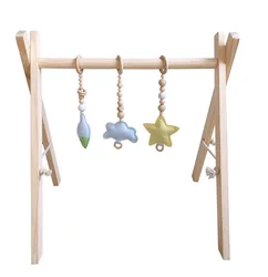 Nordic Wooden Baby Activity Gym Toy Play Nursery Sensory Ring-pull Toy Fitness Frame Room Decor  Clothes Rack Toy for Children