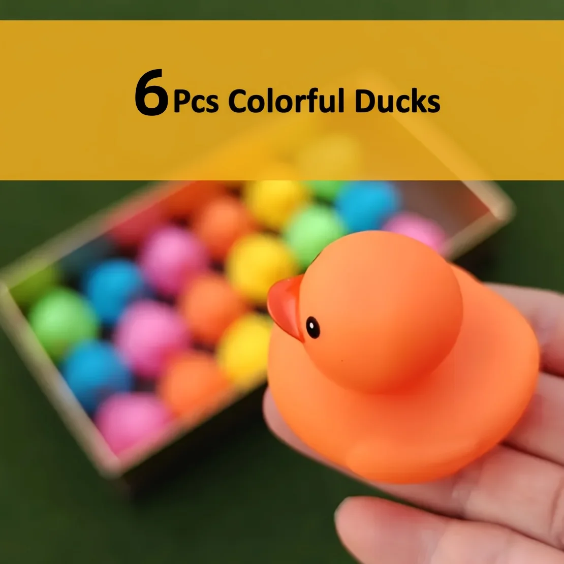 6pcs Rainbow Duck (Random Color), Holiday Party Decorations, Car Interior Decorations, Statue Ornaments