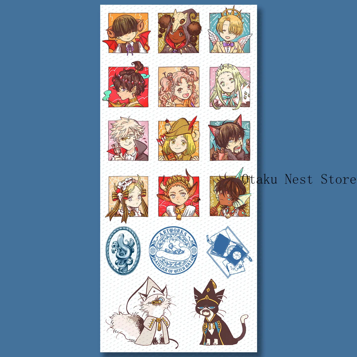 Anime Witch Hat Atelier Coco Qifrey Agott Olruggio Kawaii Q-version Sticker Ipad Laptop Diy Materials Stationery Gift Cosplay view 3