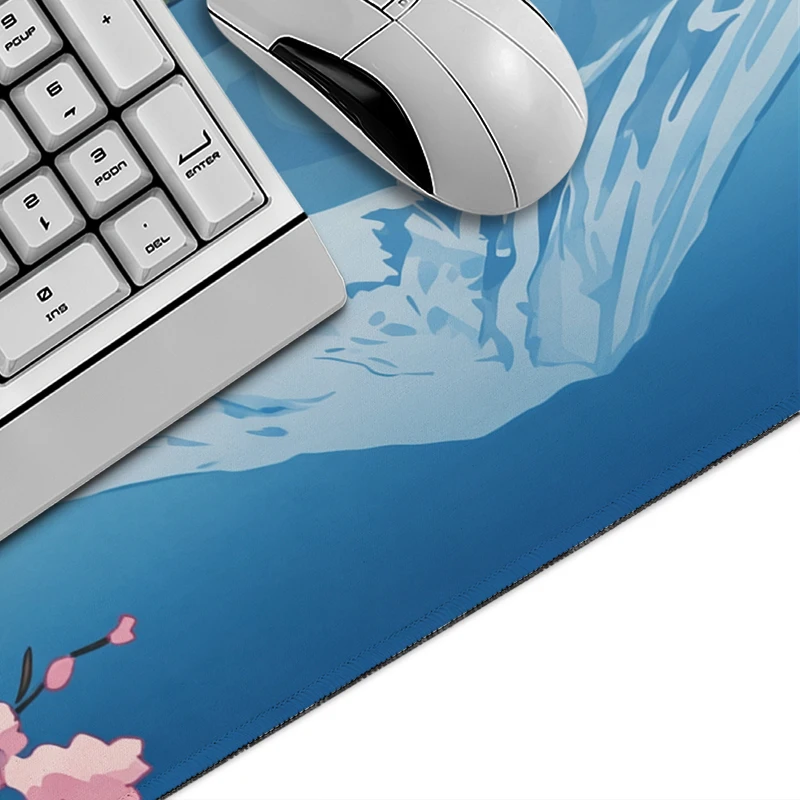 Mount Fuji Sakura Lakescape Mouse Pad Gamer printon demand Computer Mousepad XXL Non-Slip Carpet Natural Rubber Laptop Table Mat