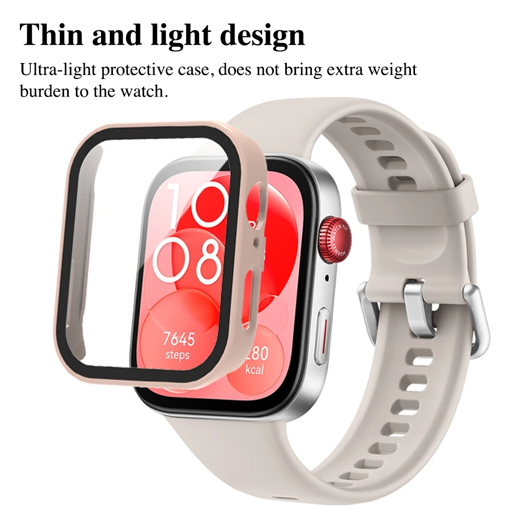 Чехол для Huawei Watch Fit 3, чехол из поликарбоната с полным покрытием + Твердый чехол из закаленной пленки для Huawei Watch Fit3, корпус Huawei, аксессуары для умных часов