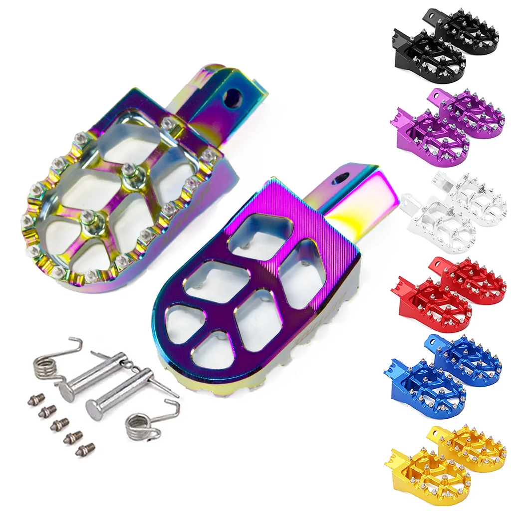 Per Honda CR CRF125 250 500 230 450R Ktm Moto CNC Piedi Piede Poses Pioli Pedale Off-Road Poggiapiedi Pedali Pit bike Pedane