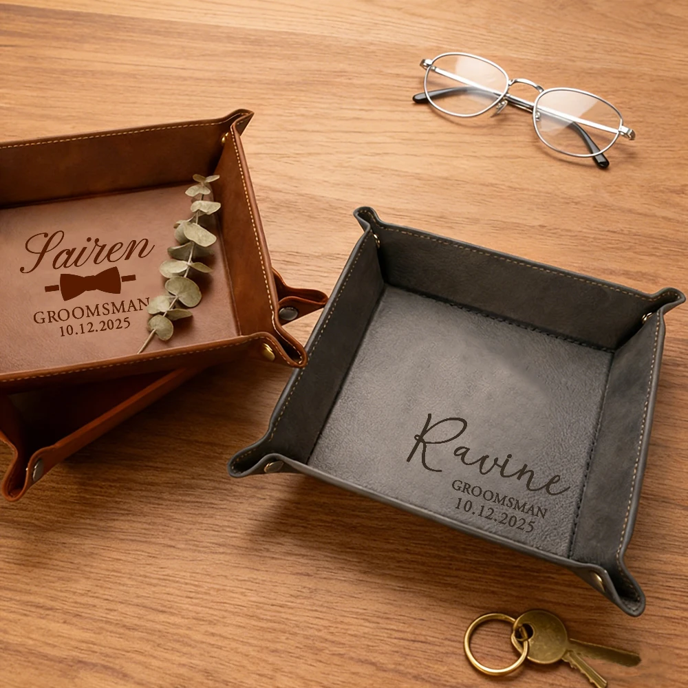 Personalized Engraved Faux Lea - огляд і ціна Men'S Grooming Wedding Day