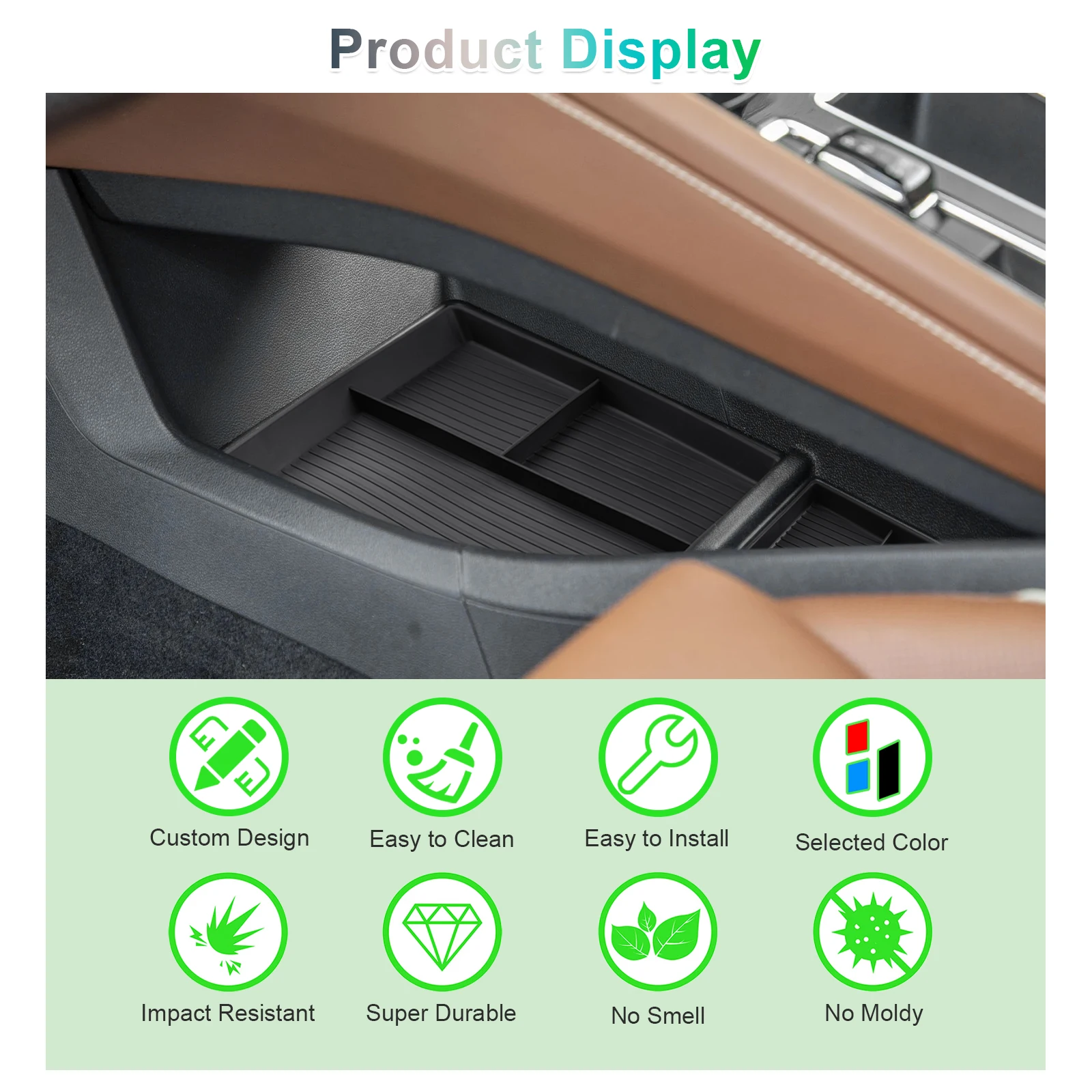 RUIYA for Skoda Enyaq iV 2021-2025 Car Central Control Armrest Box Storage Container Auto Skoda Enyaq iV 2025 Accessories