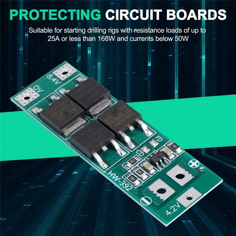 B76B 2S 20A 7.4V 8.4V Li- Lithium Battery Protection Board BMS, PCB Board for 18650 Battery Pack, Standard Version Module