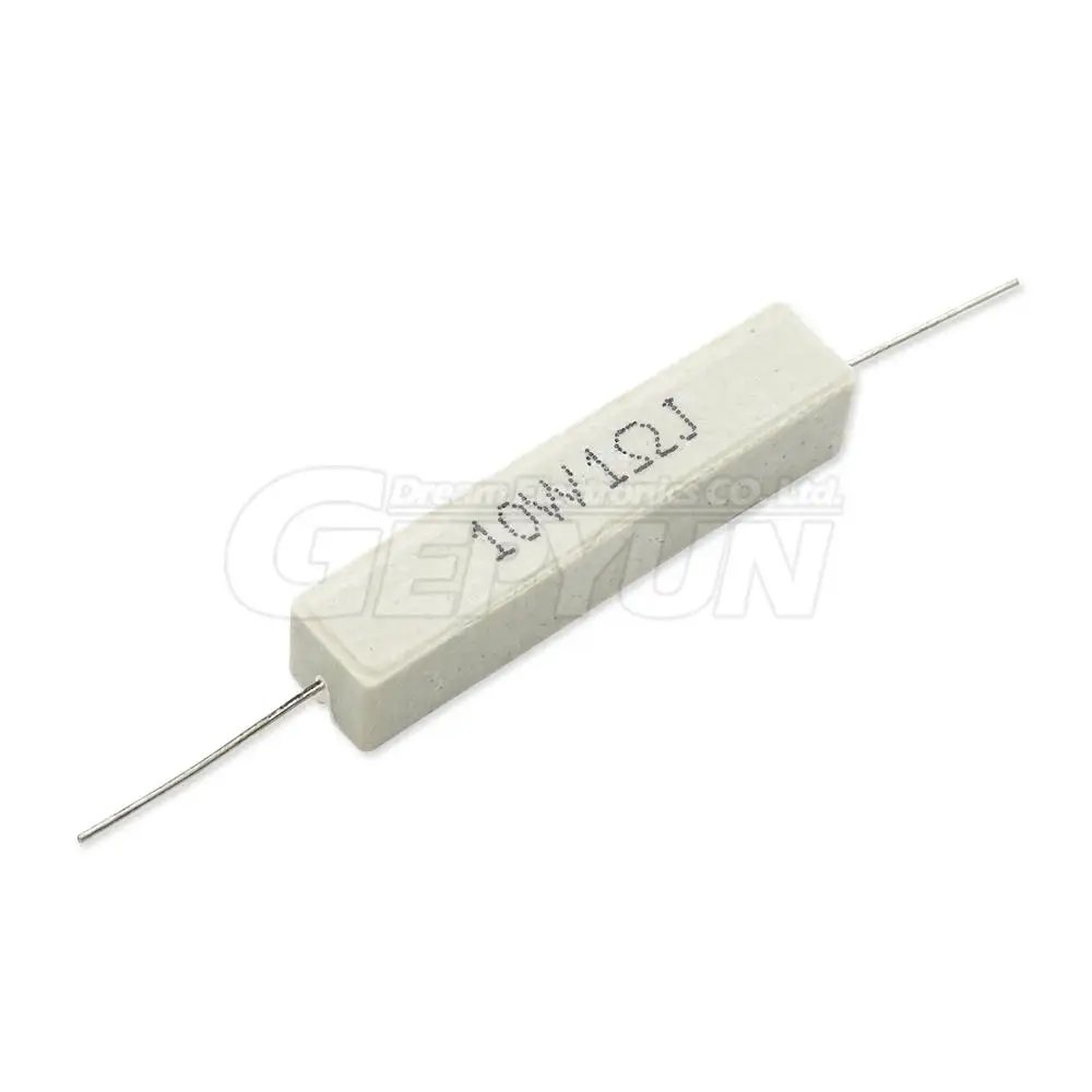 10pcs 10W Cement resistance resistor 1 2 3 5 8 10 15 20 25 47 100 1R 2R 3R 5R 8R 10R 15R 20R 25R 47R 100R 1k 2k 10k ohm