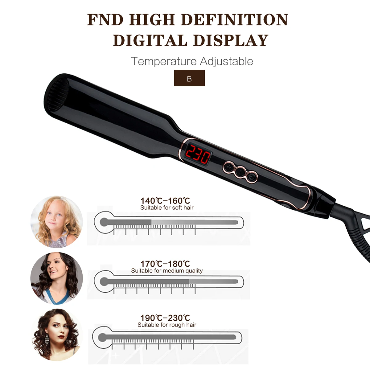 Flat Iron Straightener ผม Curling Irons แหนบผมลูกฟูก Crimper Volumizing เหล็กยืดผมเซรามิค Curler