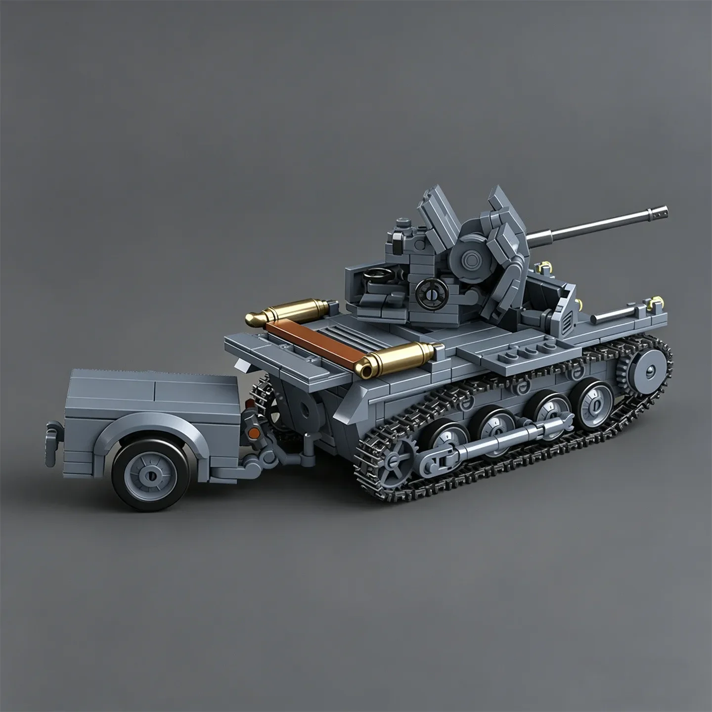 The 100299 air defense tank assembly building block  MOC toy  self-mounted anti-aircraft gun military