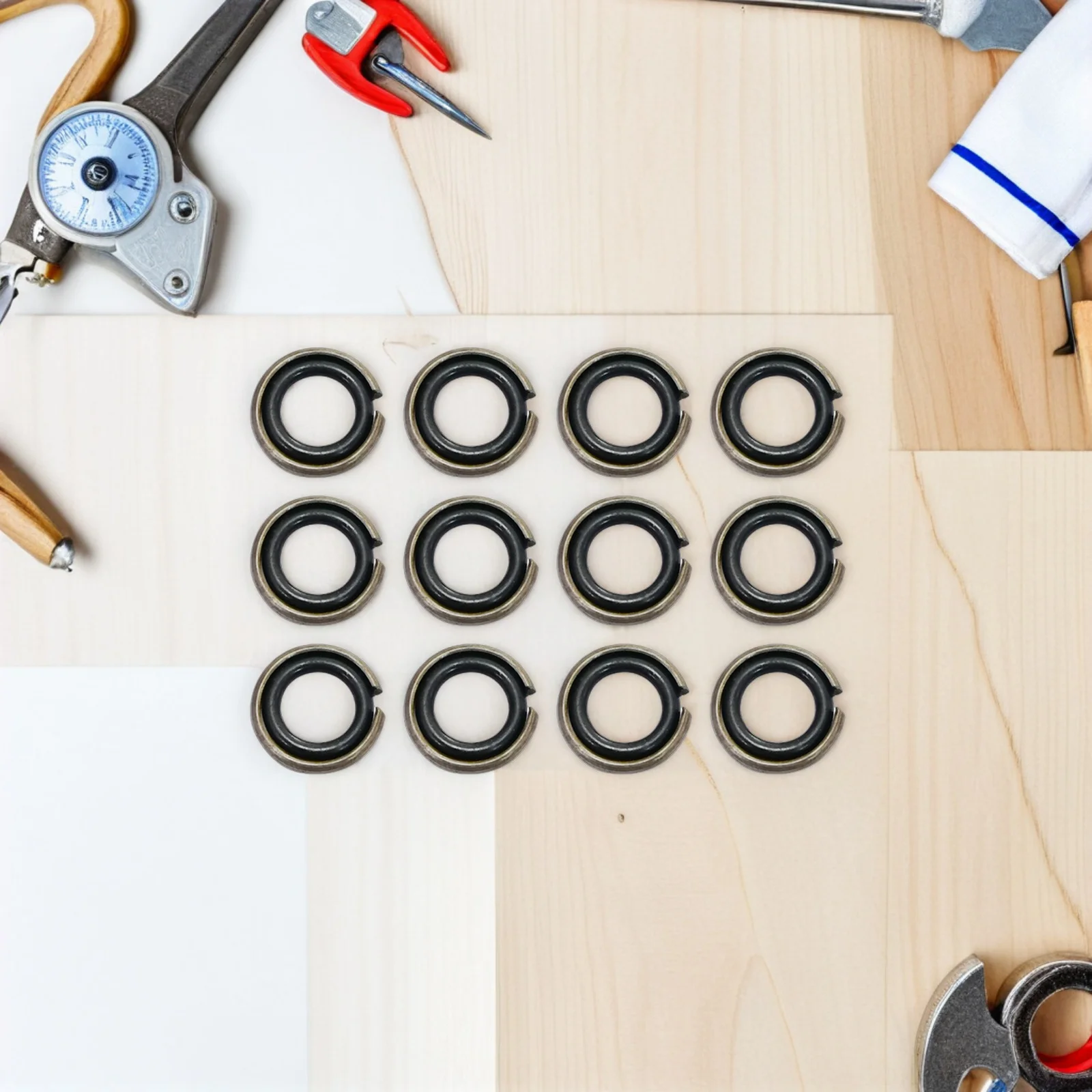 12Sets Wrench Retaining Ring with O-Ring Premium Rubber Material for Impact Wrench 125Mm Drive Smooth Operation Reliable Fit