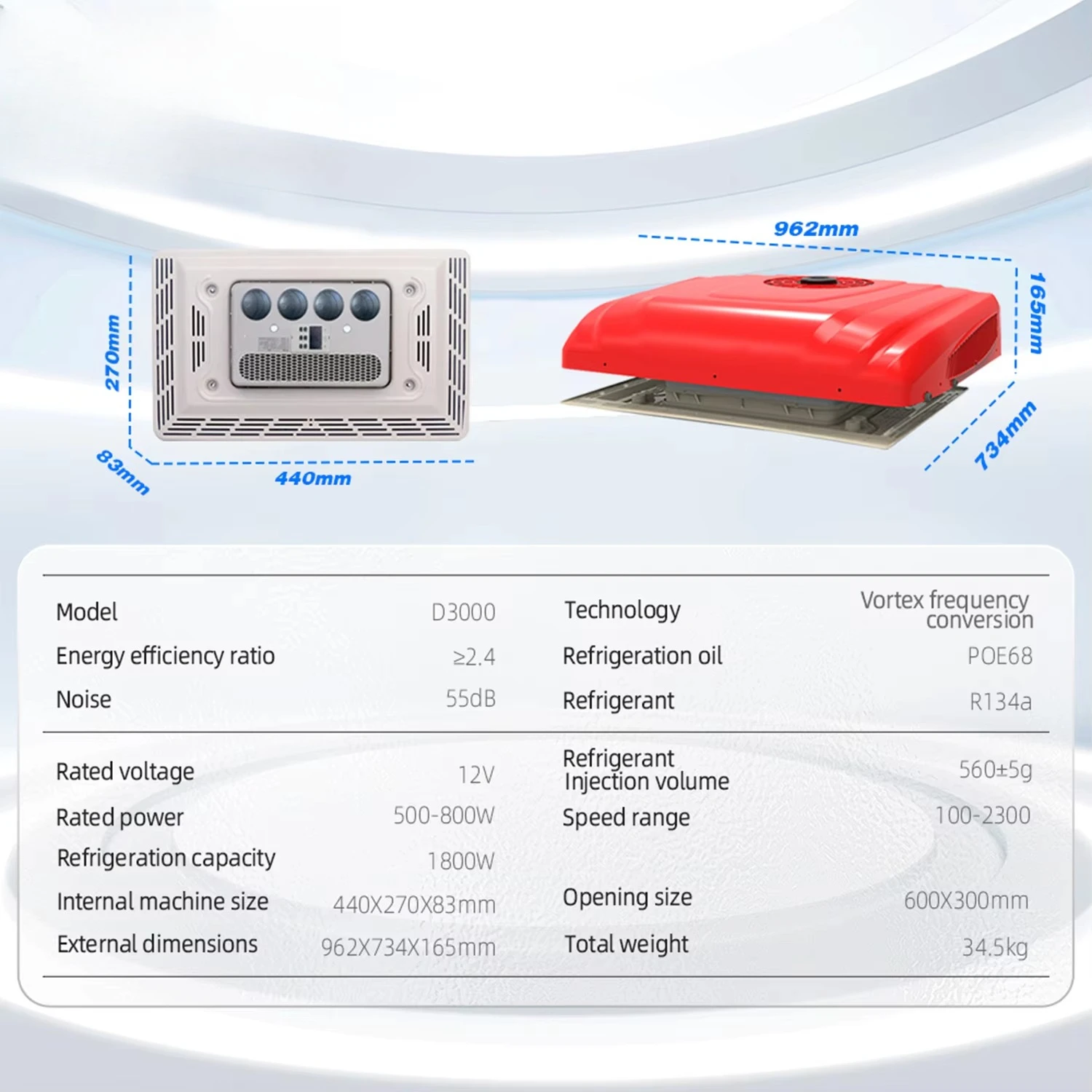سعر المصنع 12 فولت 24 فولت أفضل مكيف هواء كهربائي جديد على السطح يعمل بالبطارية لجرار تخييم RV #3