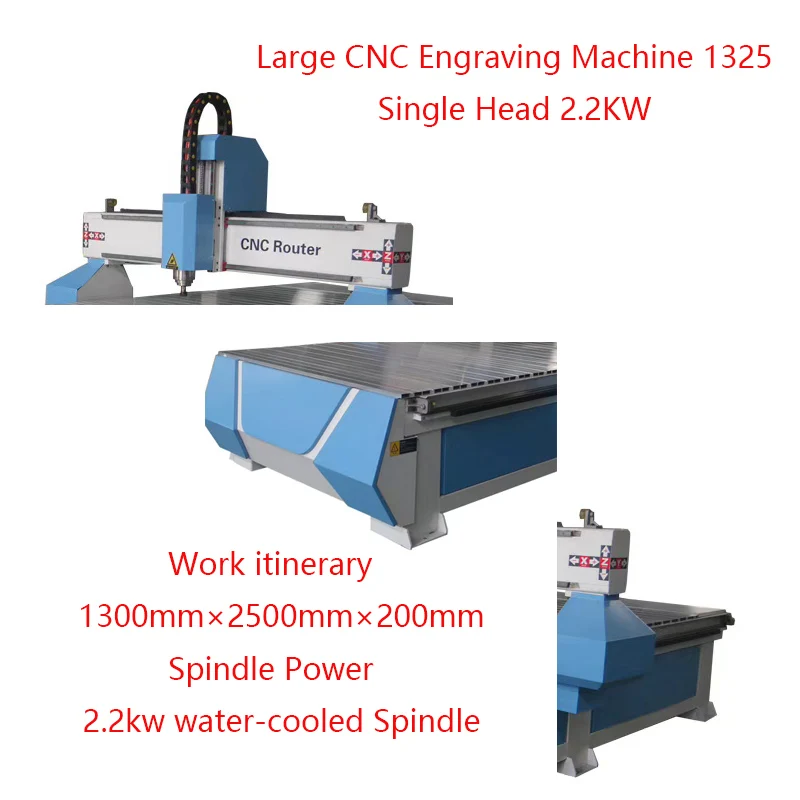 LYBGACNC Engraving Carving Machine 1325 CNC Router 2.2KW Cast Iron Side Plate Suitable for Industry High Precision Equipment
