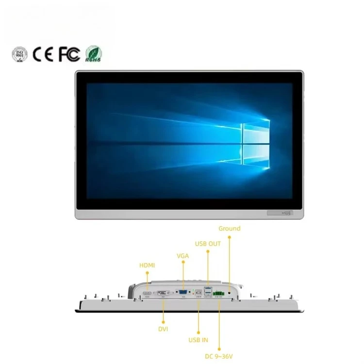 

15,6-дюймовый встраиваемый промышленный сенсорный дисплей с защитой IP65, высокой яркостью и водонепроницаемостью