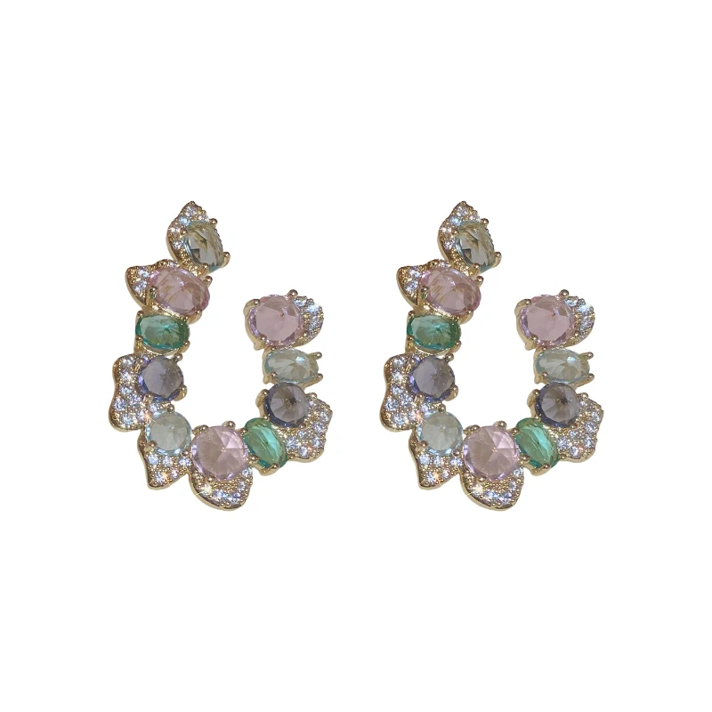 

*Exaggerated large earrings, women's light luxury, high-end feeling earrings, retro summer earrings