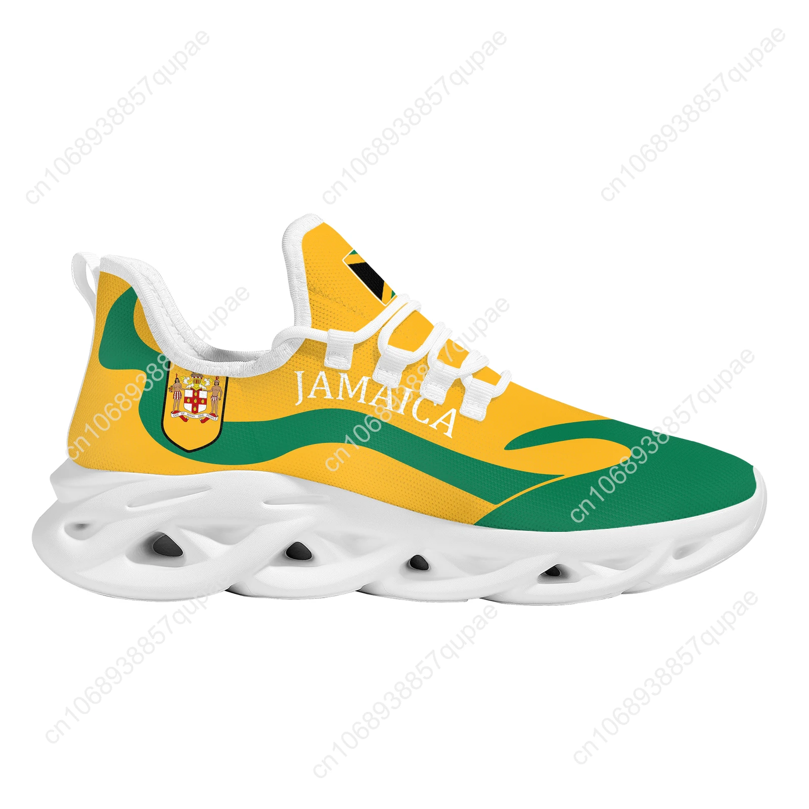 Jamaica Flag And Isle Of Springs Flats Sneakers Shoes Mens Womens Sports Shoes Fashion High Quality DIY Sneaker Custom Made Shoe