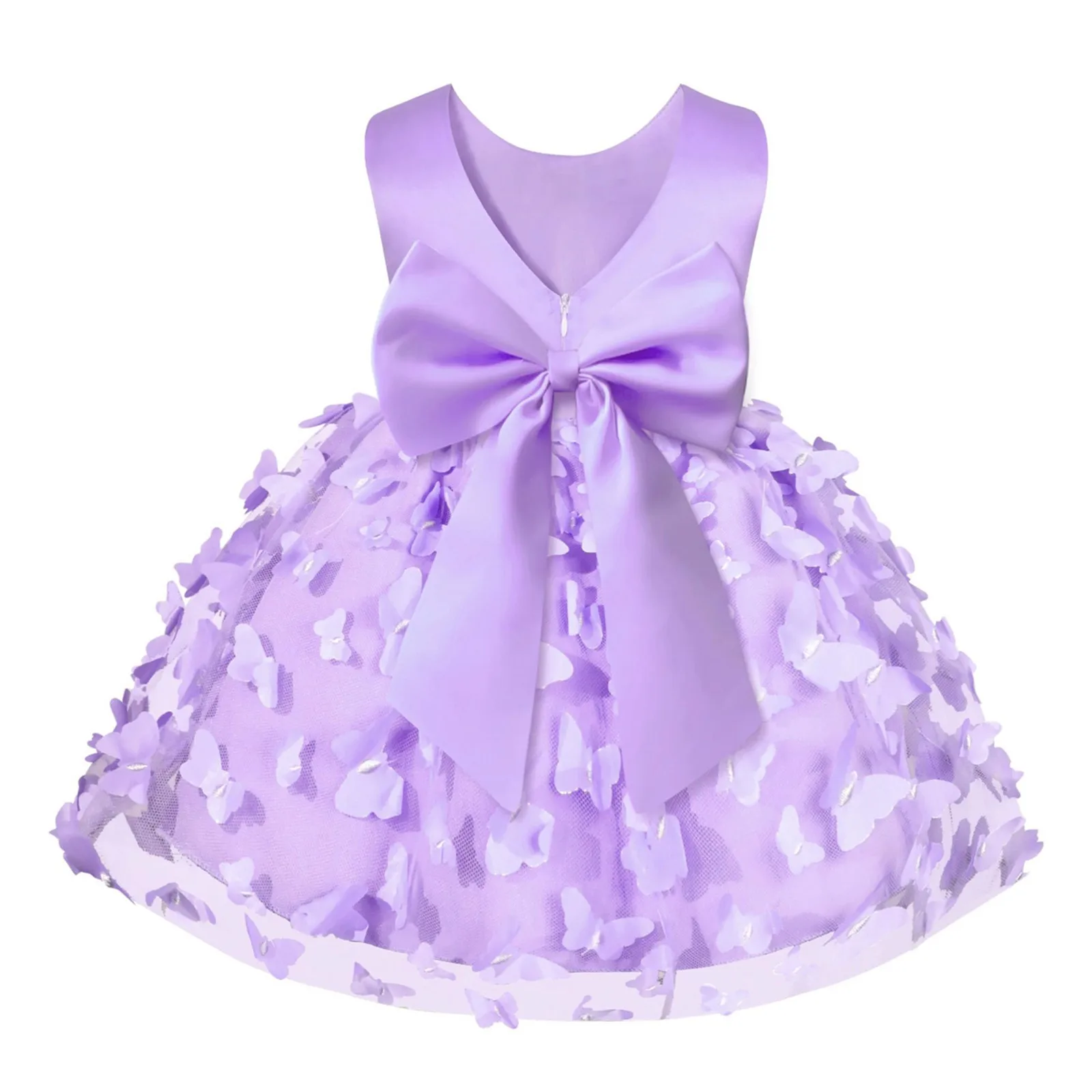 Casual Dresses Hotsale Toddler Girls Sleeveless Butterfly Embroidery Gown Bowknot Party Evening Dress Wedding Baby Girl Dresses