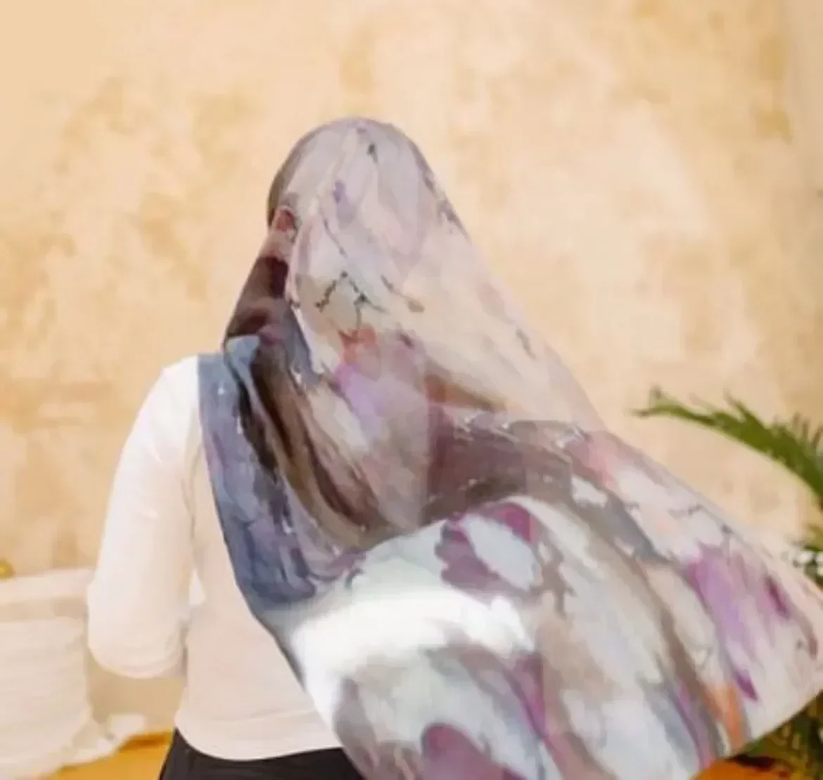 Nieuwste bedrukte modal katoenen hijab sjaal moslim premium ombre tie-dye aquarel marmeren print sjaal hijab sjaal