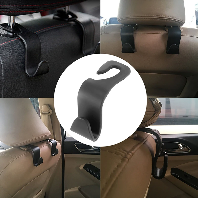 2 PCS Car Seat Headrest Hook Auto Seat Hook Hangers Storage Organizer Interior Accessories Car Purse Hook for Bags Space Saving