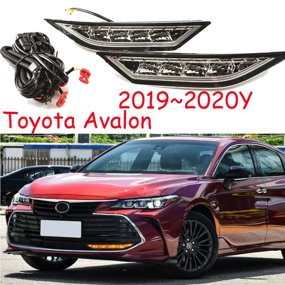 

1 комплект автомобильного бампера, фары для дневных ходовых огней Avalon 2018 ~ 2020y, автомобильные аксессуары DRL, светодиодные фары для противотуманных фар Avalon