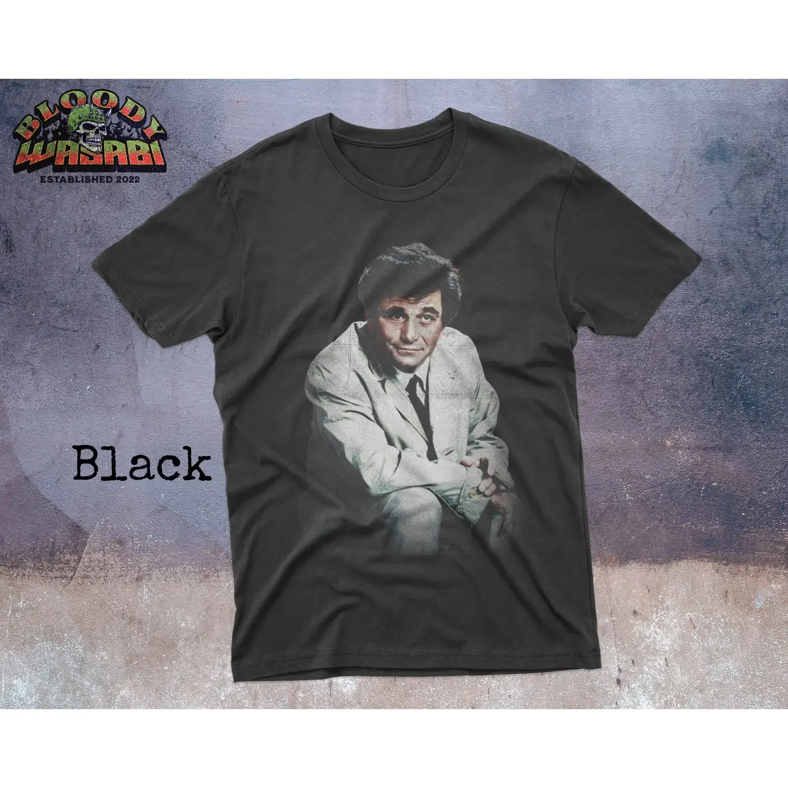 Columbo 80 amp 39 s Detective Retro Tv Show T Shirt vintage Washed Stretched homme Stylish fashion Breathable Casual Versatile