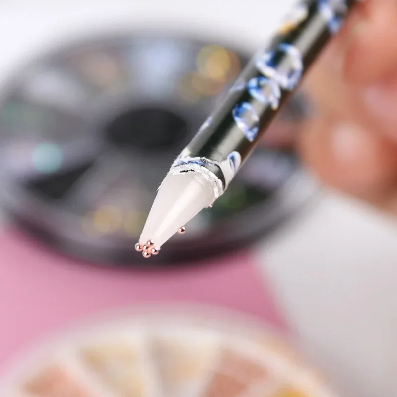 3/6 Pcs Nail Dotting Tools Rhinestones/Gems Picking Stick Wax Pencil Professional Picker Pen Nail Art Decor Dotting Pens Tools