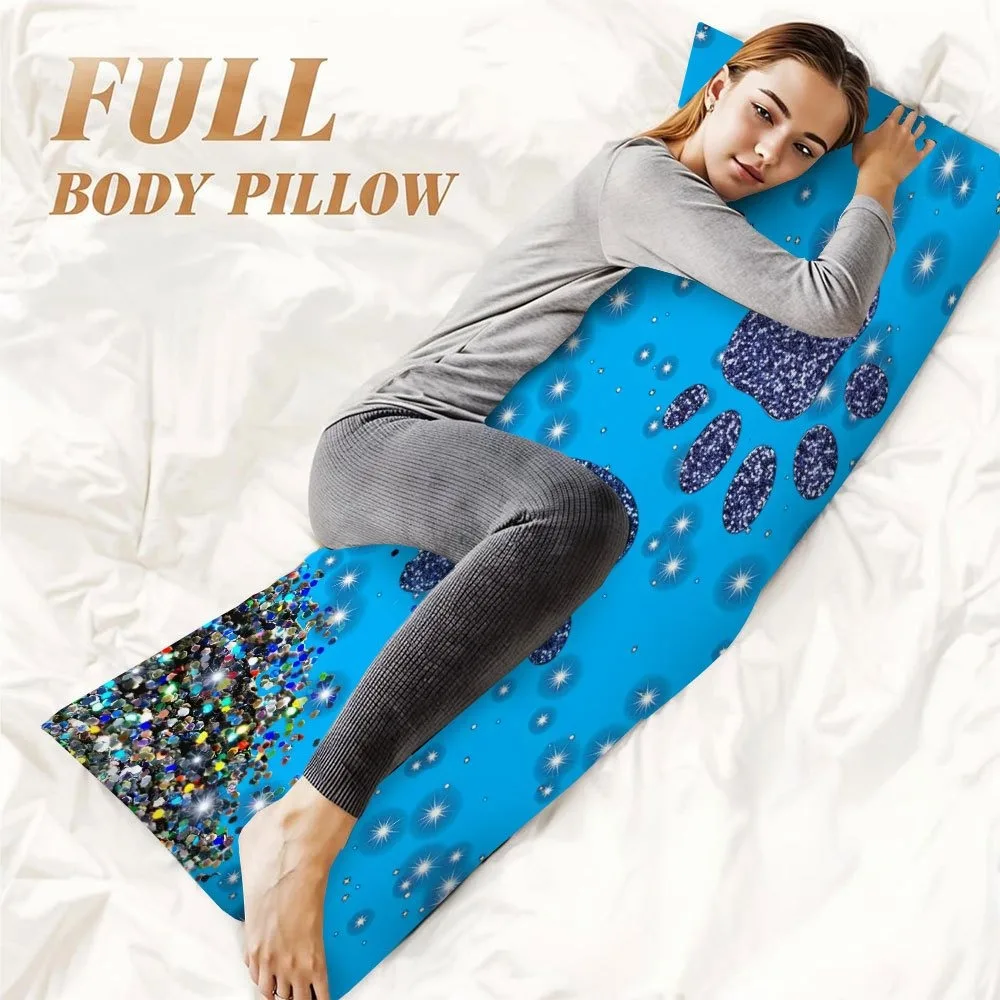 A Long Body Pillow Cover with Claw Print Design - 20*54 Inches / 50×137 Cm - Double-Sided Printed Design, Made of 100% Polyester