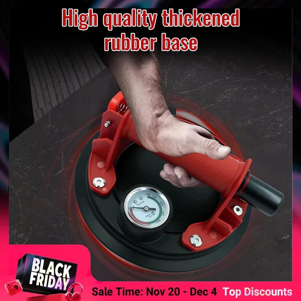 8 inch Cup Vacuümzuignap 250 kg Laadvermogen Zware vacuümstrooier voor tegeladsorptie Graniet Glas Lifting