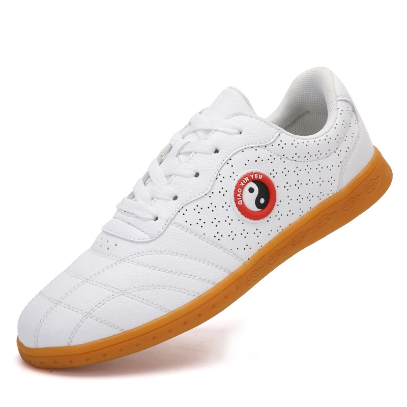 

Professional Women and Men Tai Chi Shoes Comfortable Leather Martial Arts Shoes Breathable Outdoor Sneakers Non Slip Wushu Shoes