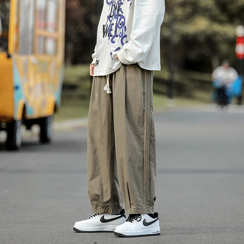 

Свободные прямые мужские повседневные брюки, модная рабочая одежда в стиле милитари, брюки Street Sle, универсальные осенне-зимние модные брюки