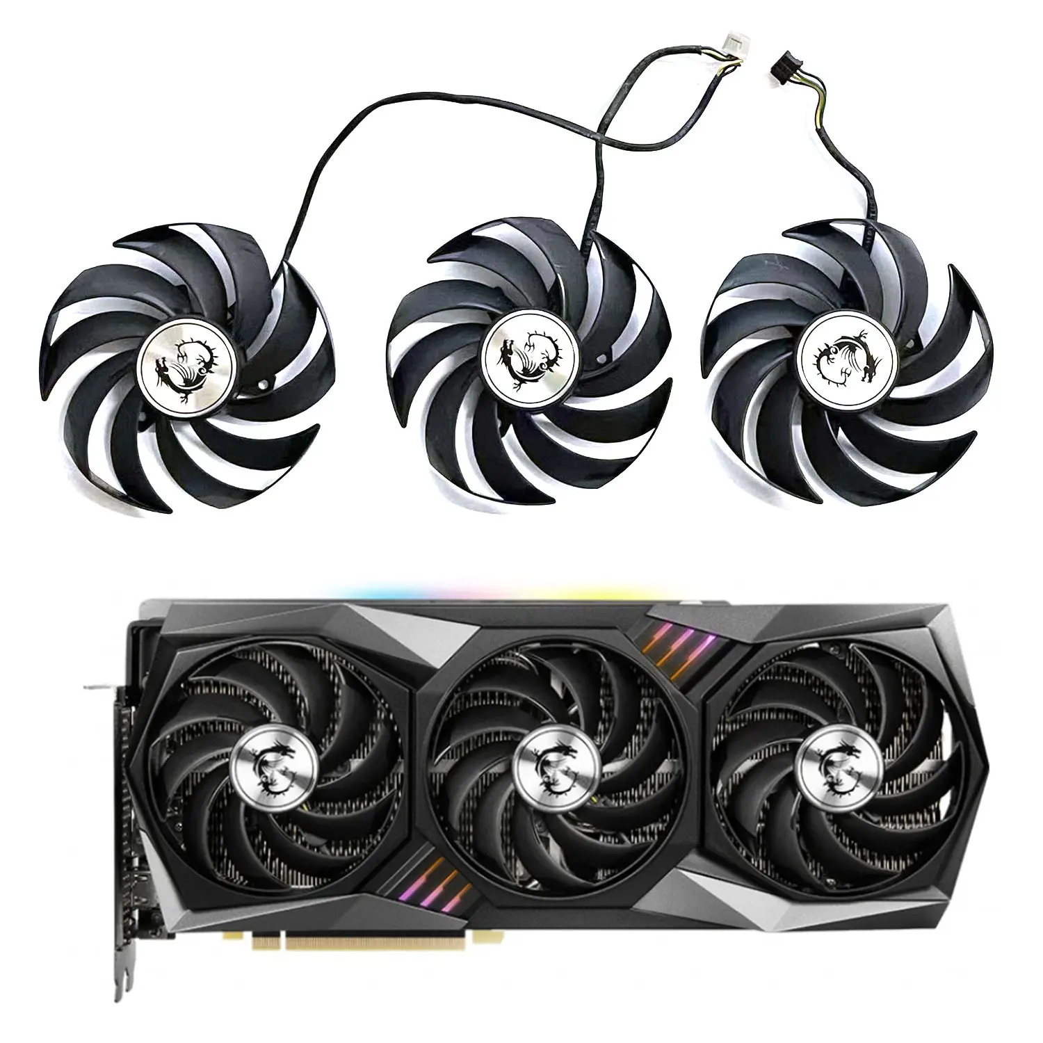 

New GPU Fan Dual Ball 4PIN PLD09210B12HH for MSI Geforce RTX 3060 RTX 3060 Ti RTX 3070 RTX 3080 RTX 3090 Gaming X Trio