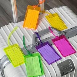 PVC Fluorescent Colorful Luggage Tag Holder Boarding Pass Travel Tag Card Cover Aircraft Anti Loss Hang Tags