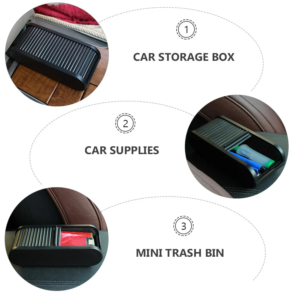 1 قطعة صندوق تخزين السيارة ABS دائم لفة مصراع تلسكوبي تصميم المنظم سلة المهملات الصغيرة أشتات السيارات الحاويات