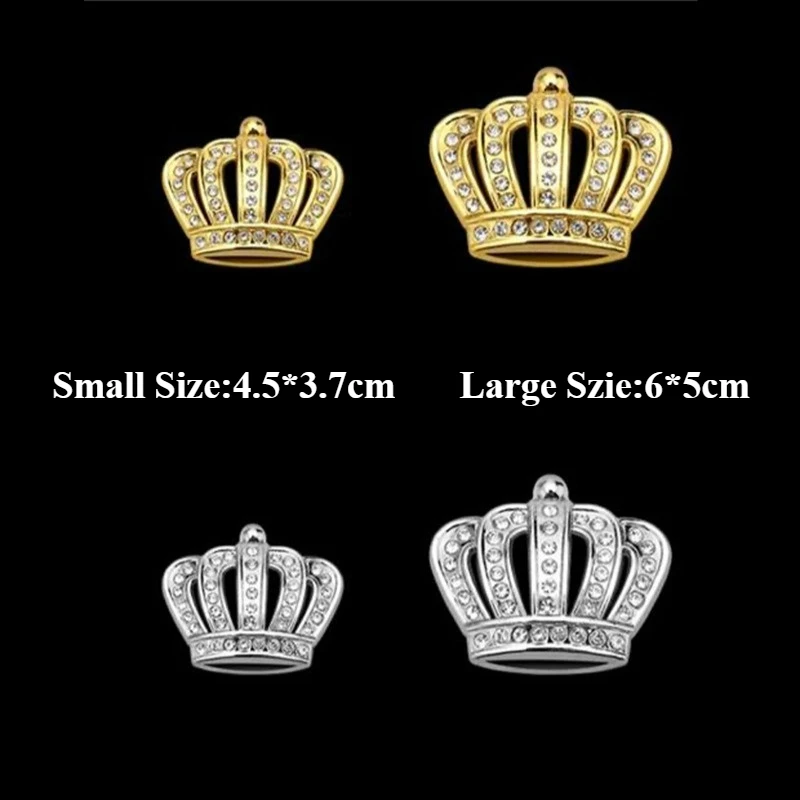 High-quality Modification Metal Stereoscopic Stickers Diamond Crown Pattern Body Decoration Scratch Cover Car Accessories