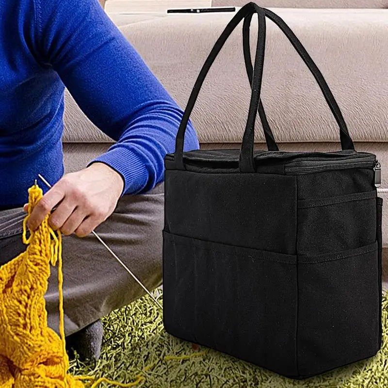 Yarn Storage Bag Knitting Bag Storage Bag Yarn Organizer Yarn Tote Large Capacity Crocheting Bag For Crochet Accessories