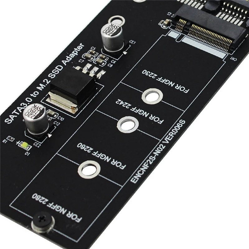 2X adaptor SATA M.2 ke adaptor SATA M.2 ke adaptor SATA M.2 NGFF konverter 2.5 inci kartu SATA3 kunci B untuk 2230-2280 M2
