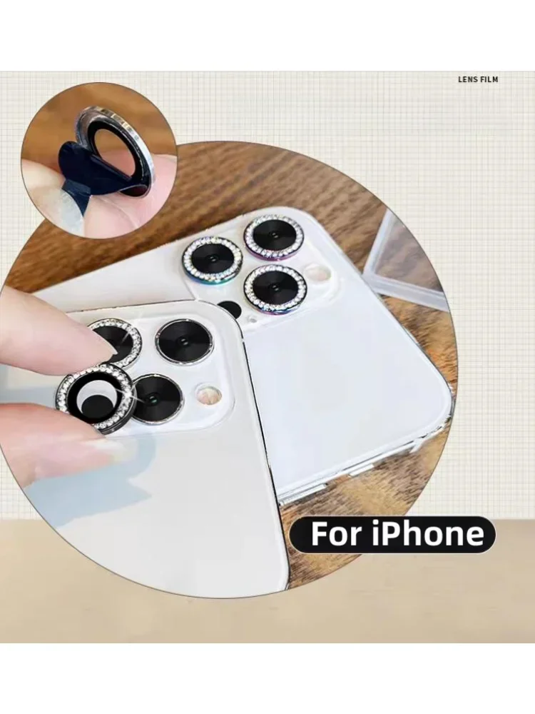 

2-3 шт., блестящая бриллиантовая защита объектива камеры для IPhone 15 Plus 15 Pro Max 15 16Pro 14Plus, защитное стекло, аксессуар