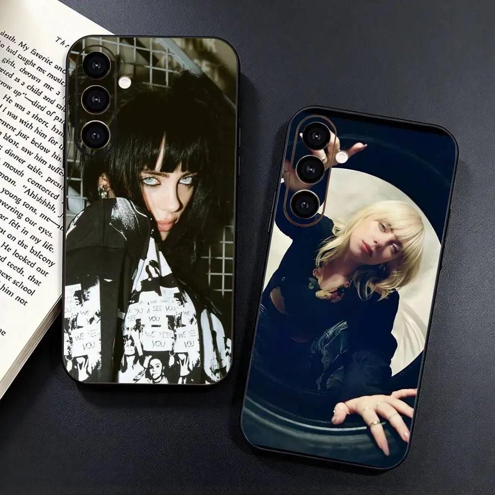 Y2K Popcore Billie Eilish Phone Case For Samsung Galaxy A73,A72,A71,A70,A53,A52,A51,Soft Silicone Black Cover
