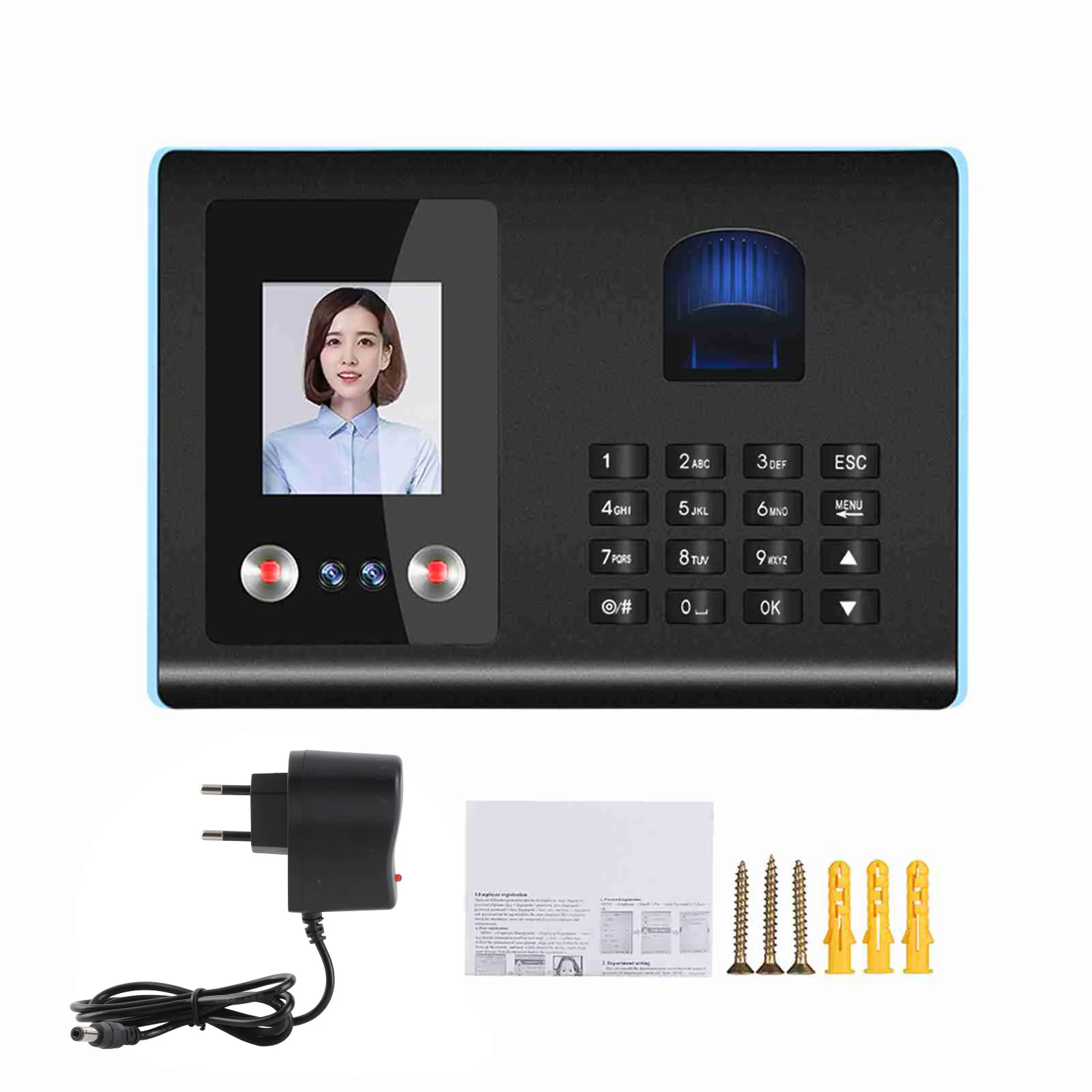 

Intelligent Attendance Machine Face Fingerprint Password Checking in Recorder for Employees Voice Prompt Multi Language