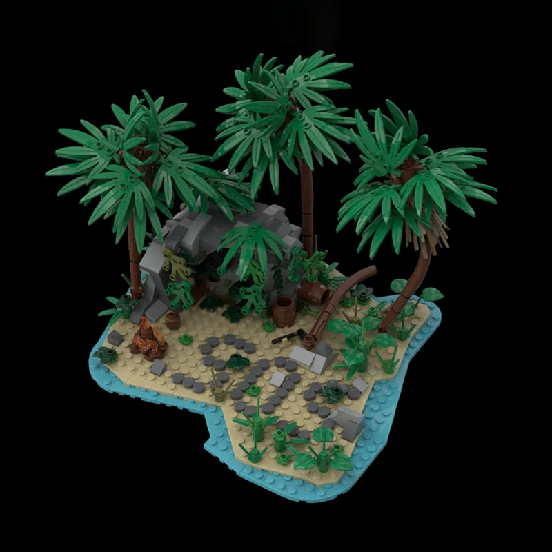 แบบจำลองป้อมโจรสลัด ตัวต่อโมเดลแบบแยกส่วน ชุดตัวต่อเทคโนโลยีเกาะลึกลับ ของเล่นประกอบเองสำหรับคริสต์มาส ของขวัญชุดก่อสร้าง