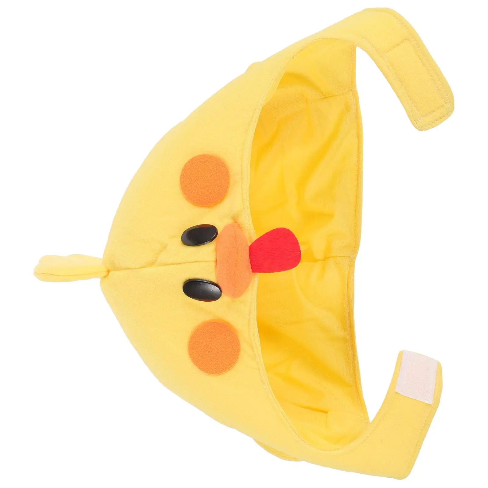 

Cute Plush Chick Mask Hat Photo Prop for Kids Party Cosplay Yellow Color Soft PP Cotton Material Cartoon Animal Headgear