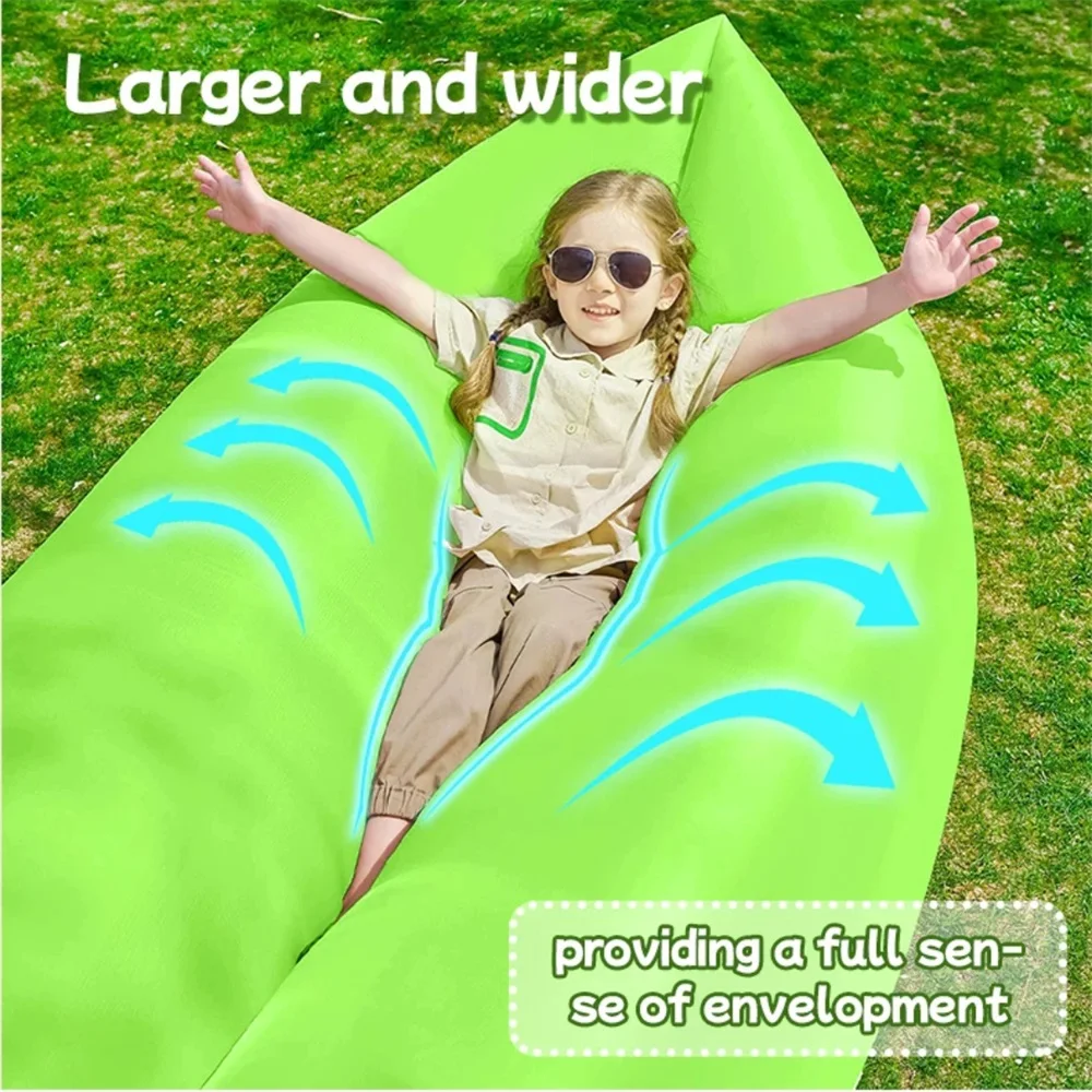 Portable Air Sofa Waterproof Fast Inflatable Lounger for Beach Camping Picnic Lightweight Durable Lazy Couch with Carry Bag