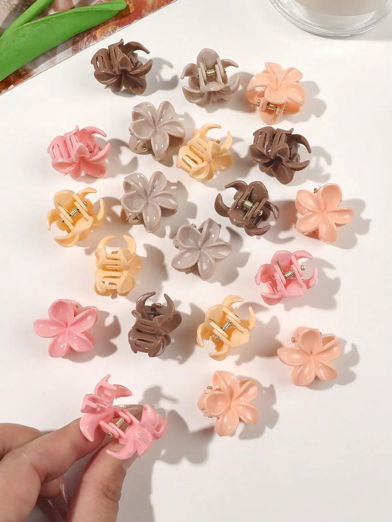 20 Stück Sommer-Haarspangen in verschiedenen Farben, kleine, niedliche Haarklammern, Haarnadeln, Haarspangen, Haaraccessoires für Damen und Mädchen. – Detail 8