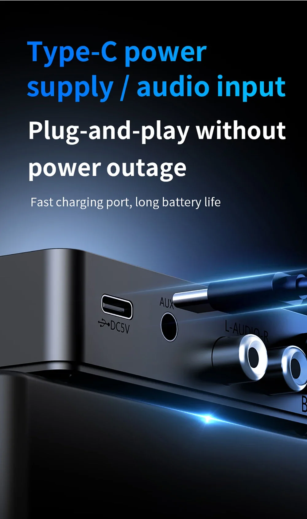 Kebidumei Drahtloser Audio-Adapter, Bluetooth 6.0-Empfänger, Sender, HiFi, verlustfreier Klang, Stereo-Musik, 3,5 mm AUX-RCA-Buchse für PC-TV – Detail 12